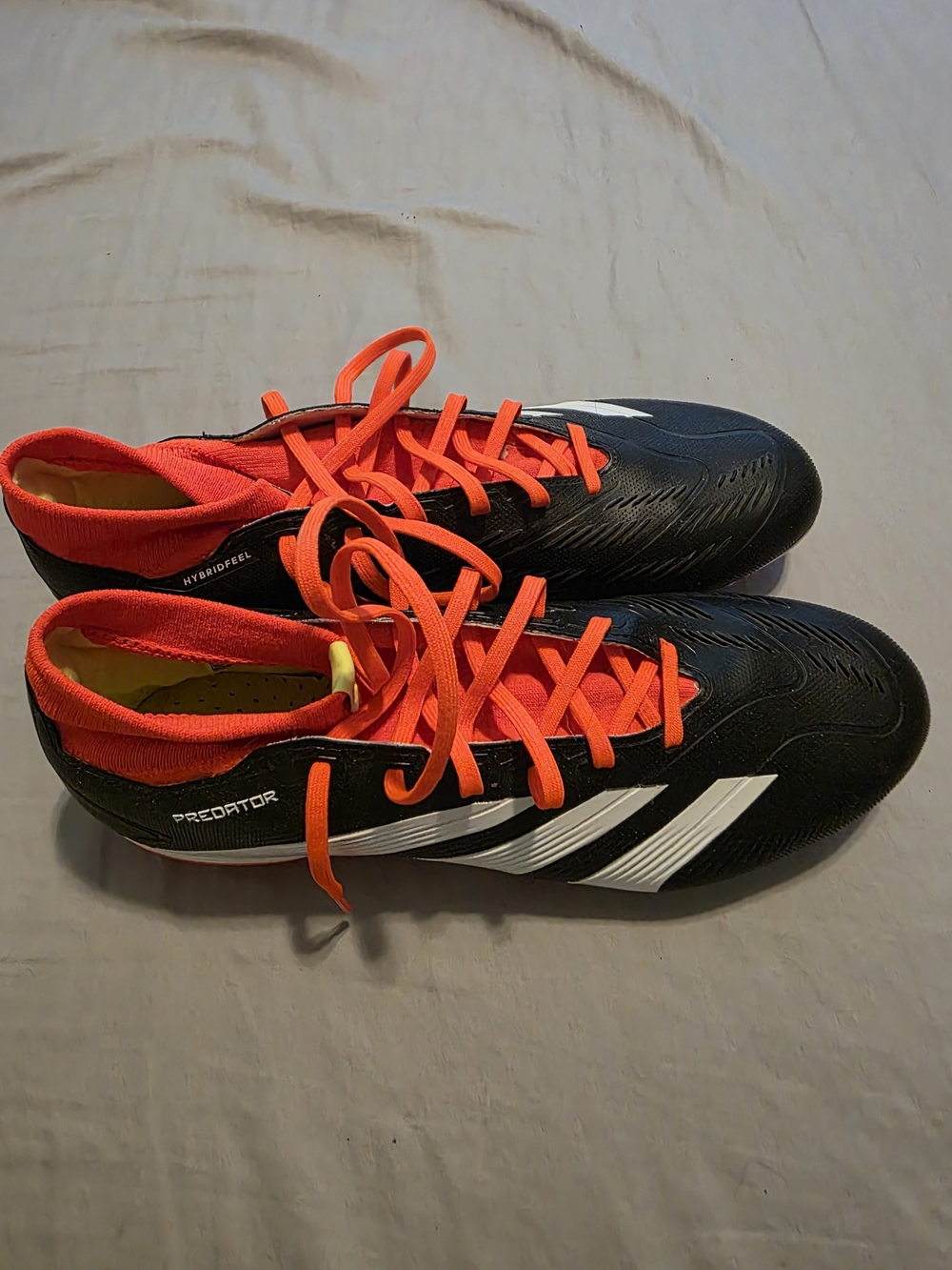 adidas Predator Men's Black with Bright Orange Athletic Shoes